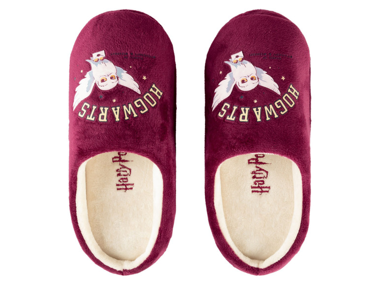 Rote Hausschuhe mit Harry Potter und Hogwarts Design