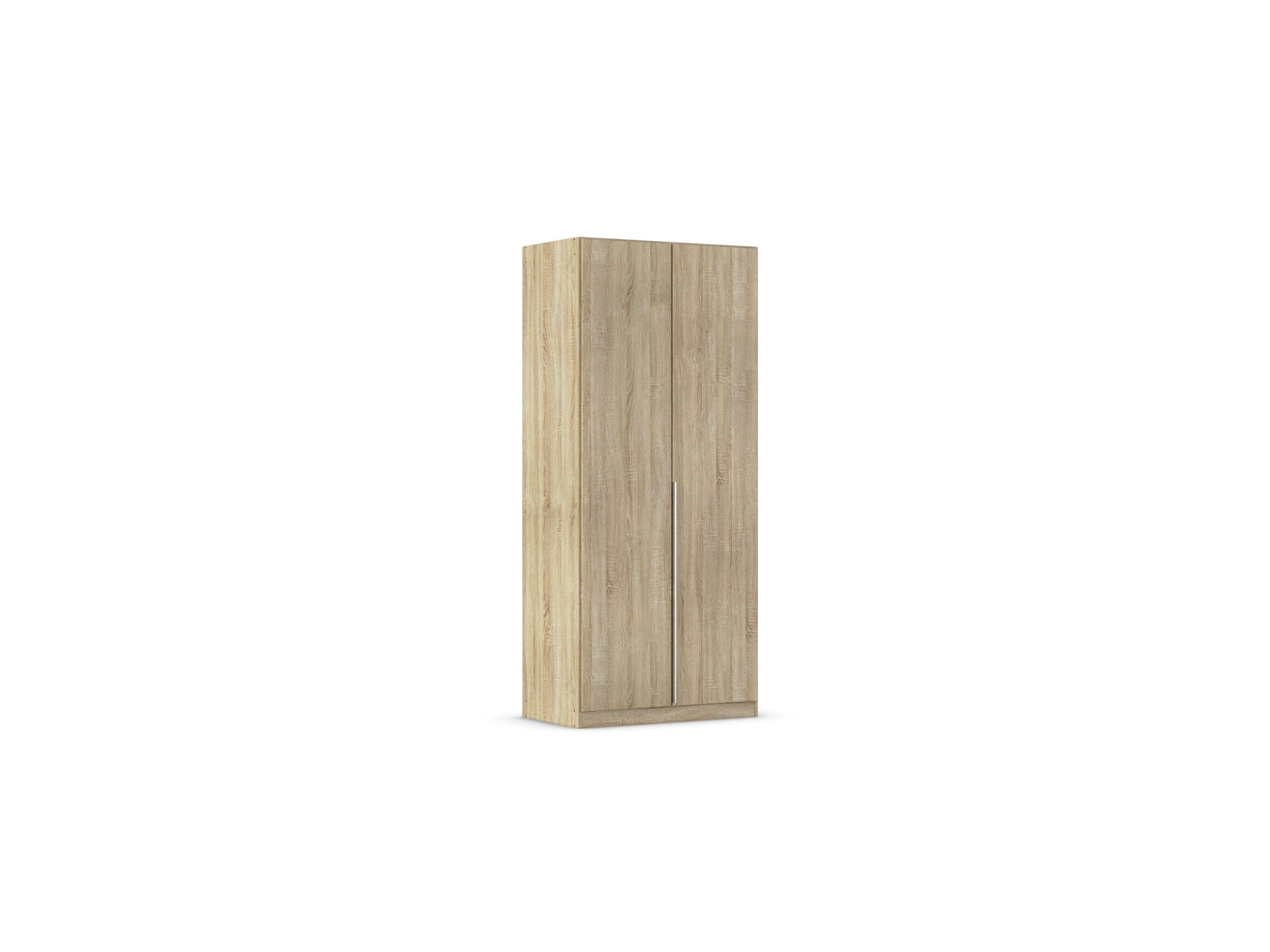 RAUCH ORANGE Drehtürenschrank Alabama (Basic-Zubehör, Eiche Sonoma, Griffe Alufarben, 91 x 210 cm) – Bild 3 von 4