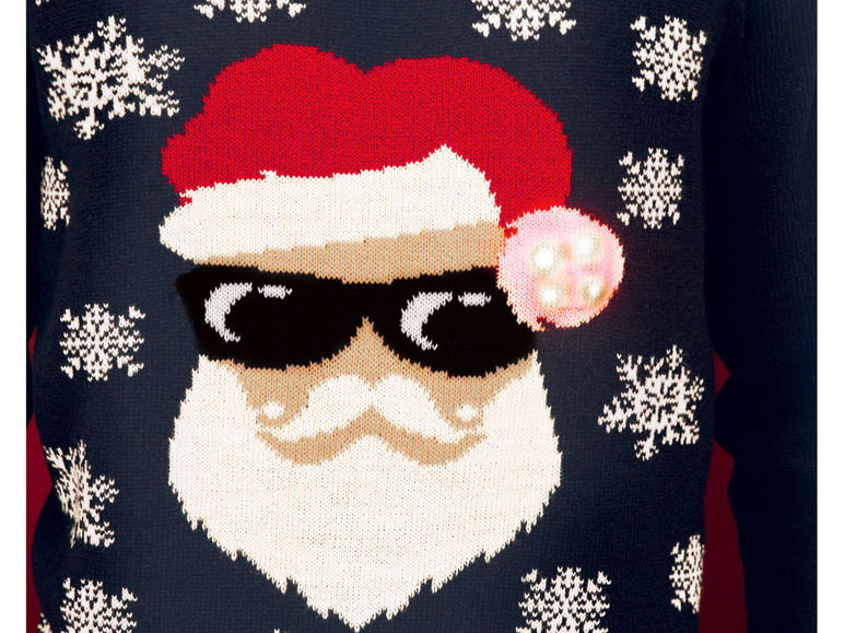 Gehe zu Vollbildansicht: LIVERGY Herren Weihnachtspullover mit LED-Effekt - Bild 5