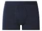 Dunkelblaue Herren-Boxershorts mit blauem Streifen am Bund.