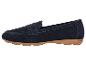 Dunkelblaue Wildleder-Loafer mit brauner Sohle