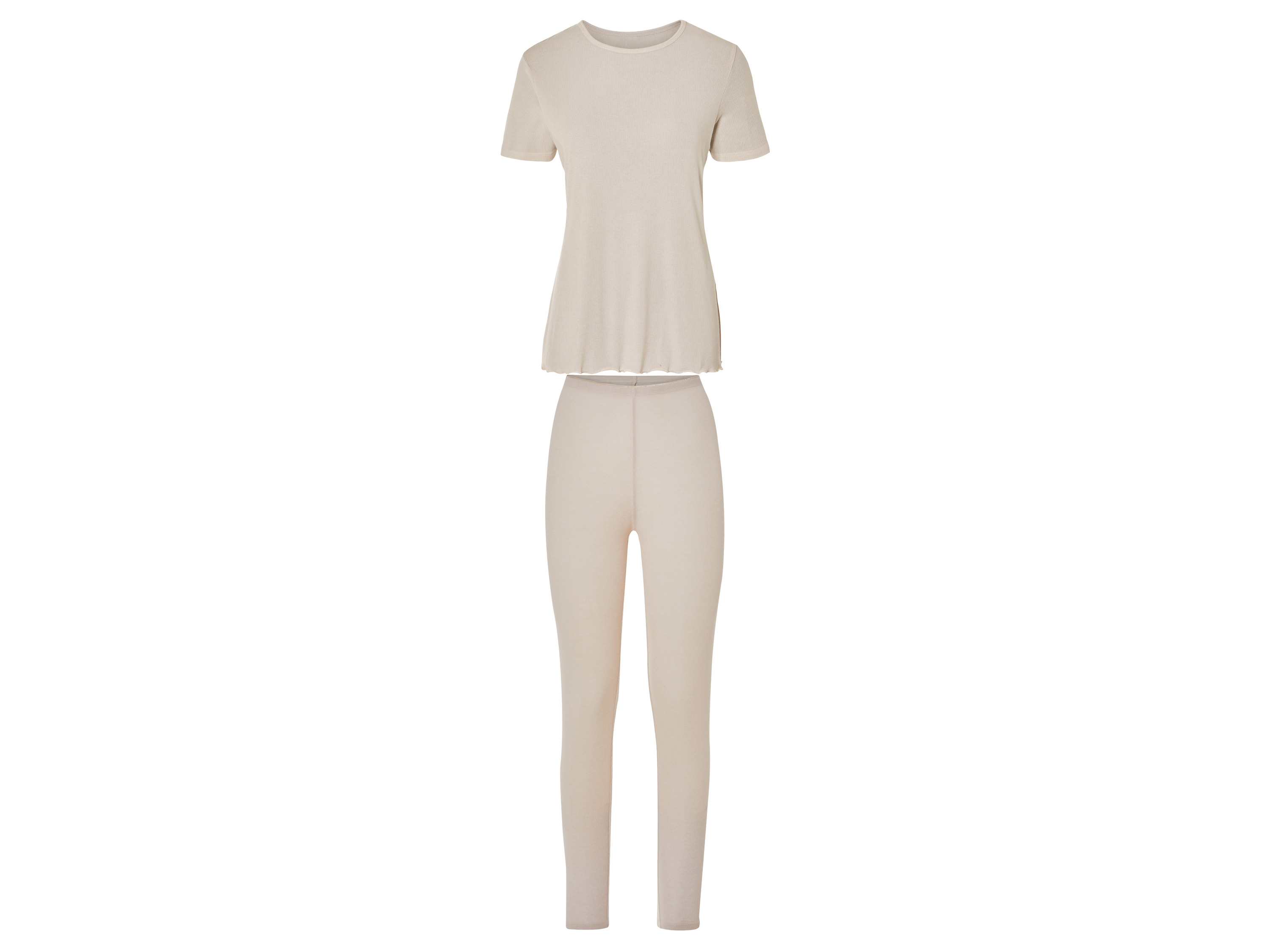 esmara® Damen Unterwäscheset kurz/lang 2tlg. (Beige, XL(48/50))““ | Unterhemd mit gewelltem Saum, Unterhose mit bequemem Gummizugbund und ohne störende Seitennähte Material: Modal Tencel Wolle Merino, 10 % Elasthan Lycra® Pflegehinweis: waschen bei max. 30°C Feinwäsche/Wollwäsche nicht bleichen nicht im Wäschetrockner trocknen bügeln bis 150 °C Stufe 2. Dampfbügeleisen kann verwendet werden nicht trockenreinigen Größe: S 36/38 – XL 48/50 Meine Lidl-Größe – so einfach gehts Deine Größe findest du in der Lidl-Größentabelle . Oeko-Tex® Standard 100 Geprüft auf Schadstoffe Zertifizierungsnummer: 12.Hbd.06546 Hohenstein Htti Standard 100 by Oeko-Tex® ist die weltweit bekannteste, unabhängige Zertifizierung schadstoffgeprüfter Textil- und Lederprodukte aller Art – vom Garn und den Stoffen bis hin zum gebrauchsfertigen Artikel. Das Label bestätigt