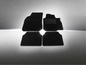 Schwarze Auto-Fußmatten für vorne und hinten.