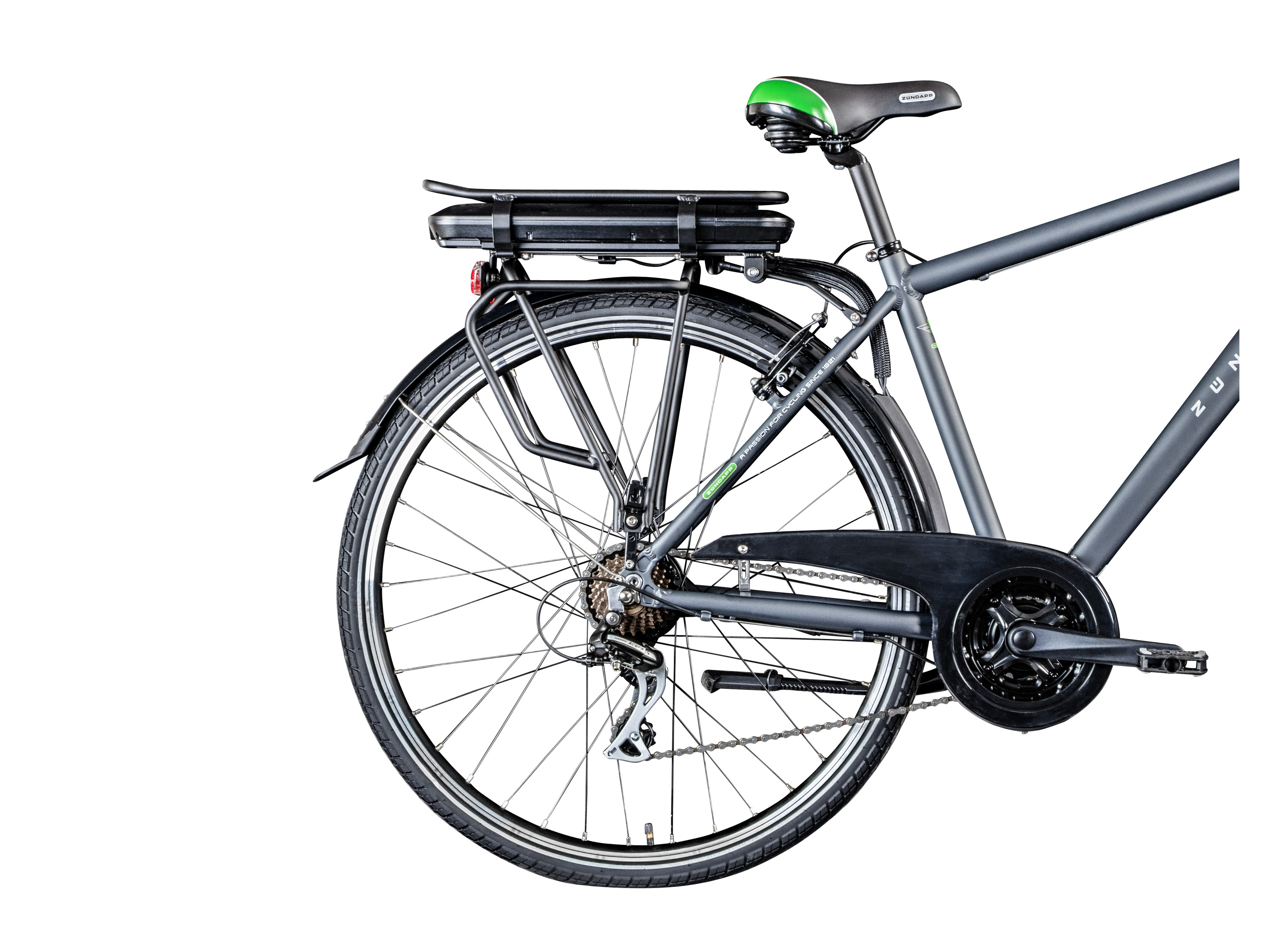 Thumbnail - Zündapp E-Bike Trekkingrad »Z802 700c«, 28 Zoll, Herren (Herren, Grau/Grün)