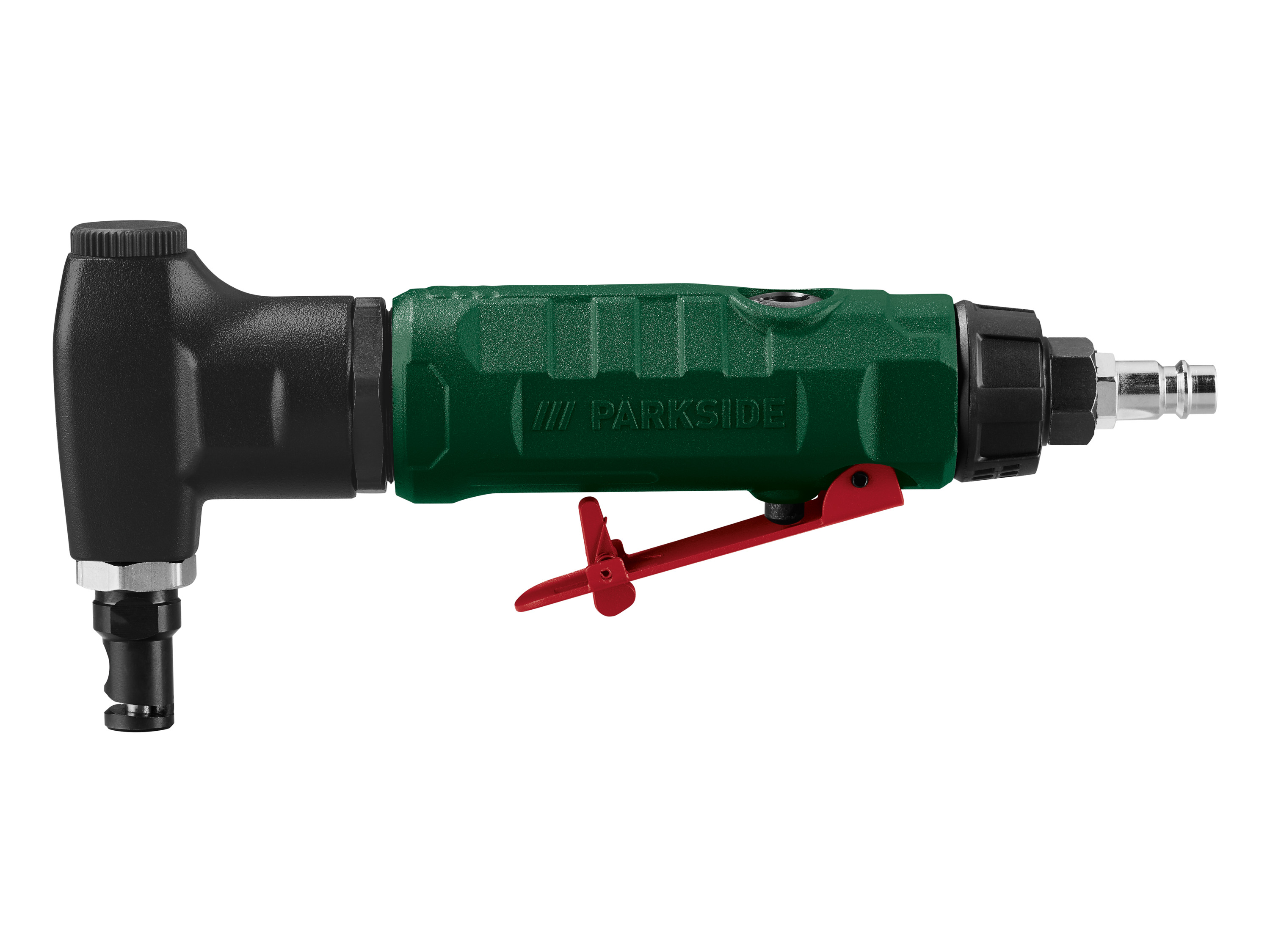 PARKSIDE® Druckluftwerkzeug (Druckluft Blechnibbler)““ | 5–8 bar Luftaufbereitung: Wechselfilter + Wasserabscheider Schmierung: Regelbarer Nebelöler Max. Arbeitsdruck: 8 bar Anschlussgewinde: Material Druckluft-Blechknabber: Gehäuse: Aluminium pulverbeschichtet Knabberblock: Stahl Druckluft-Nadelentroster: Gehäuse: Aluminium pulverbeschichtet Nadel: gehärteter Stahl Druckluft-Wartungseinheit: Kunststoff, Stahl Maße Druckluft-Blechknabber: ca. 230 x 42 x 101 mm Druckluft-Nadelentroster: Gerät ohne Zubehör: ca. 345 x 187 x 50 mm Inbusschlüssel: ca. 67 x 23 x 4 mm Stahlnadeln: je ca. Ø 3 x L 180 mm Druckluft-Wartungseinheit: ca. 215 x 208 x 95 mm Gewicht Druckluft-Blechknabber: ca. 890 g Druckluft-Nadelentroster: Gerät ohne Zubehör: ca. 2070 g Inbusschlüssel: ca. 8,6 g Druckluft-Wartungseinheit: ca. 772,5 g Lieferumfang Druckluft-Blechknabber: 1x Druckluft-Blechknabber, 1x Stecknippel mit Dichtungsring vormontiert Druckluft-Nadelentroster: 1x Druckluft-Nadelentroster, 1x Stecknippel mit Dichtungsring vormontiert, 1x Innensechskantschlüssel