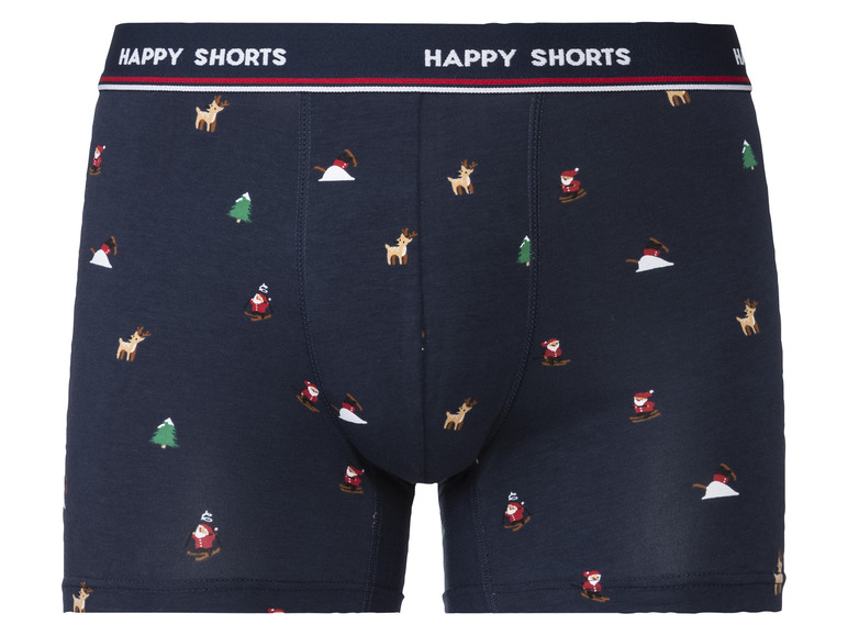 Gehe zu Vollbildansicht: Happy Shorts Herren Boxershorts, 2 Stück, weihnachtliche Motive - Bild 13