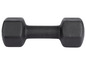 Eine schwarze Hantel für Fitness.