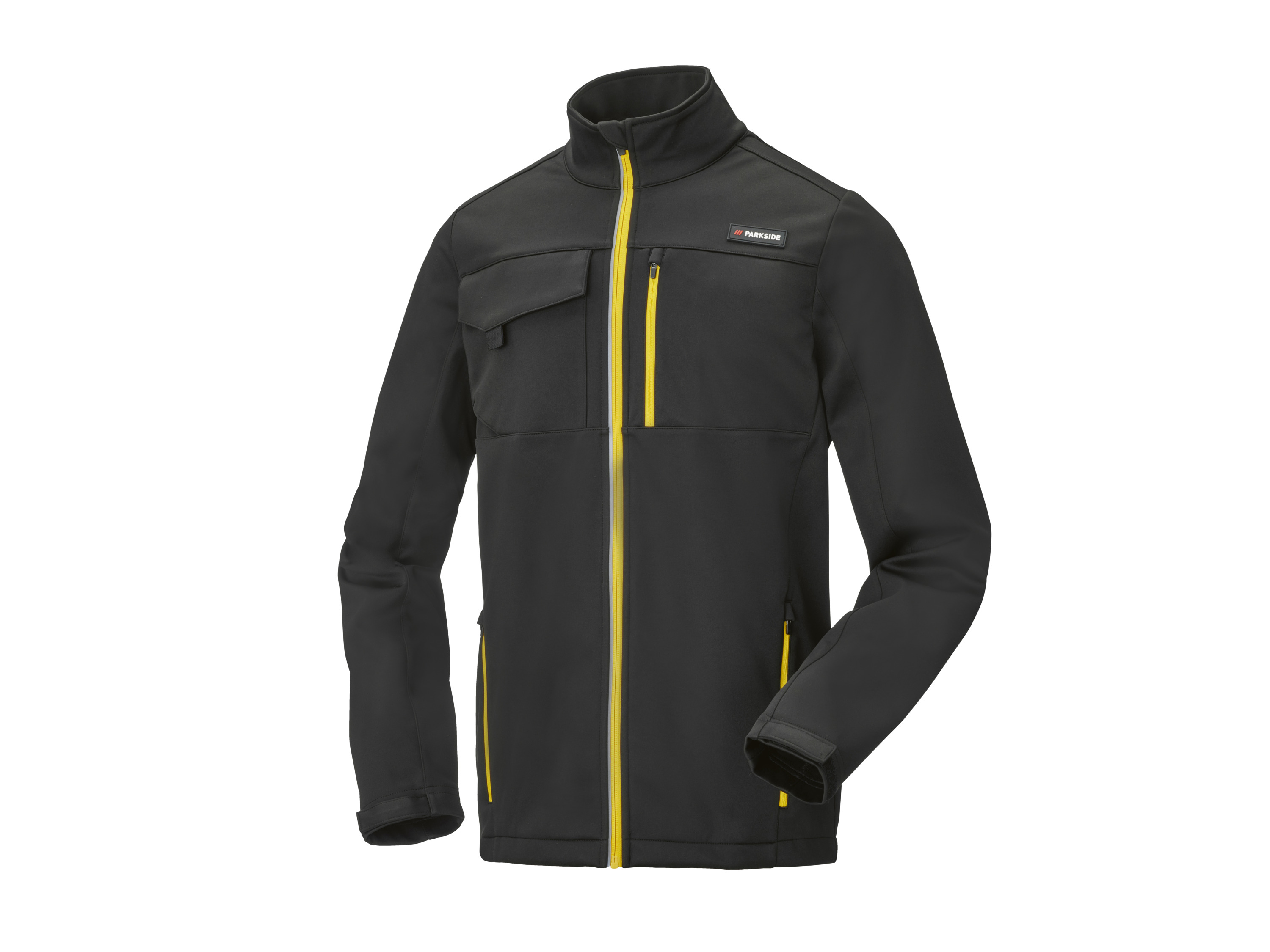 PARKSIDE® Herren Softshelljacke (schwarz/gelb, XL (56/58))