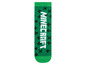 Grüne Socken mit Minecraft-Logo und Creeper-Motiv.
