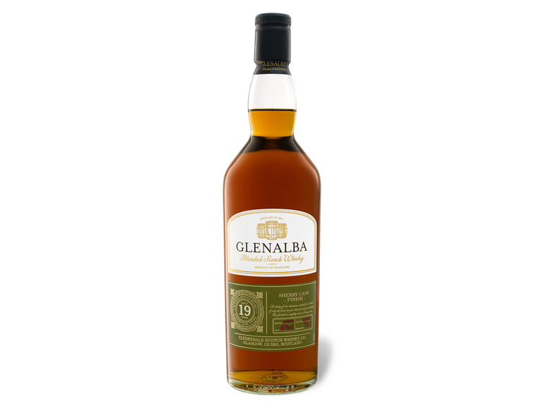 Oloroso 40% Sherry mit Blended Whisky Finish Vol Scotch 19 Jahre Cask Glenalba Geschenkbox
