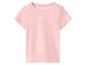 Einfaches rosa Kurzarm-T-Shirt für Damen