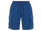 Blaue Cargoshorts aus Sweatstoff.