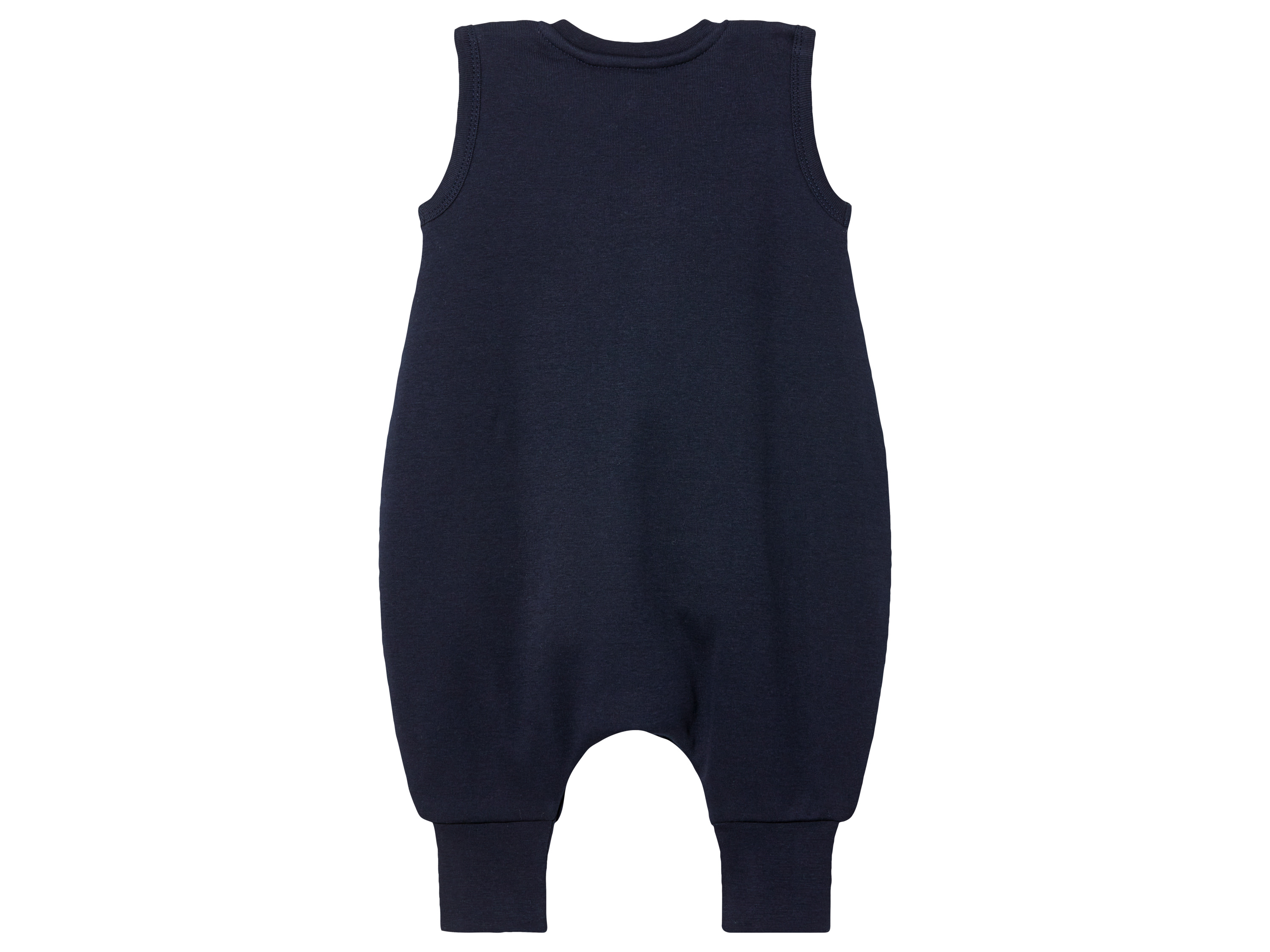 Thumbnail - Baby Schlafoverall mit Füßen (Navy, 62/68)""
