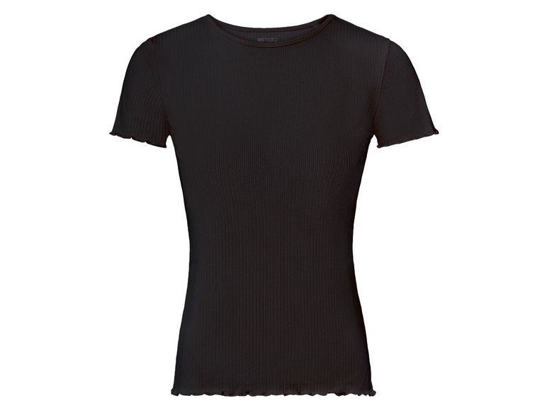 Gehe zu Vollbildansicht: esmara® Damen T-Shirt, 2 Stück, in Ripp-Qualität mit Rundhalsausschnitt - Bild 18