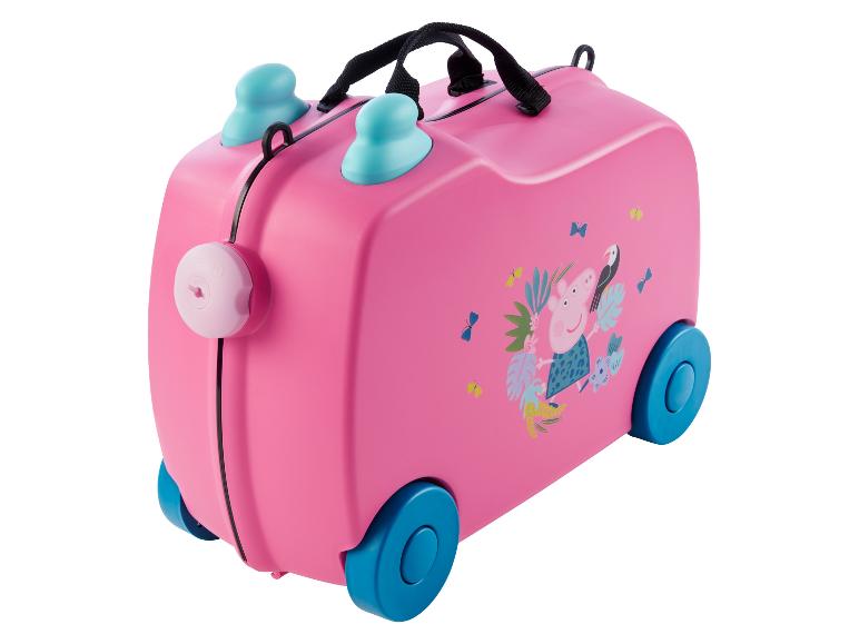Rosa Kinder-Trolley mit Peppa Pig, Dschungelmotiv.
