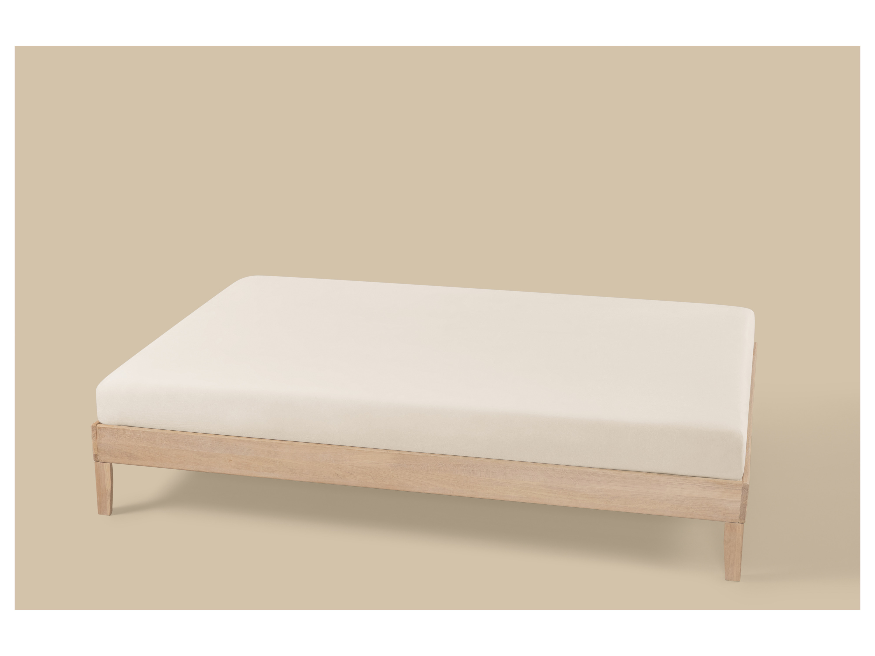 LIVARNO® Jersey-Spannbettlaken mit Leinen, 140-160 x 200 cm (Beige) – Bild 2 von 2