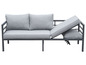 Graue Metall-Lounge-Set mit Kissen