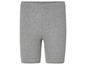 Graue Strick-Radhose für Damen.
