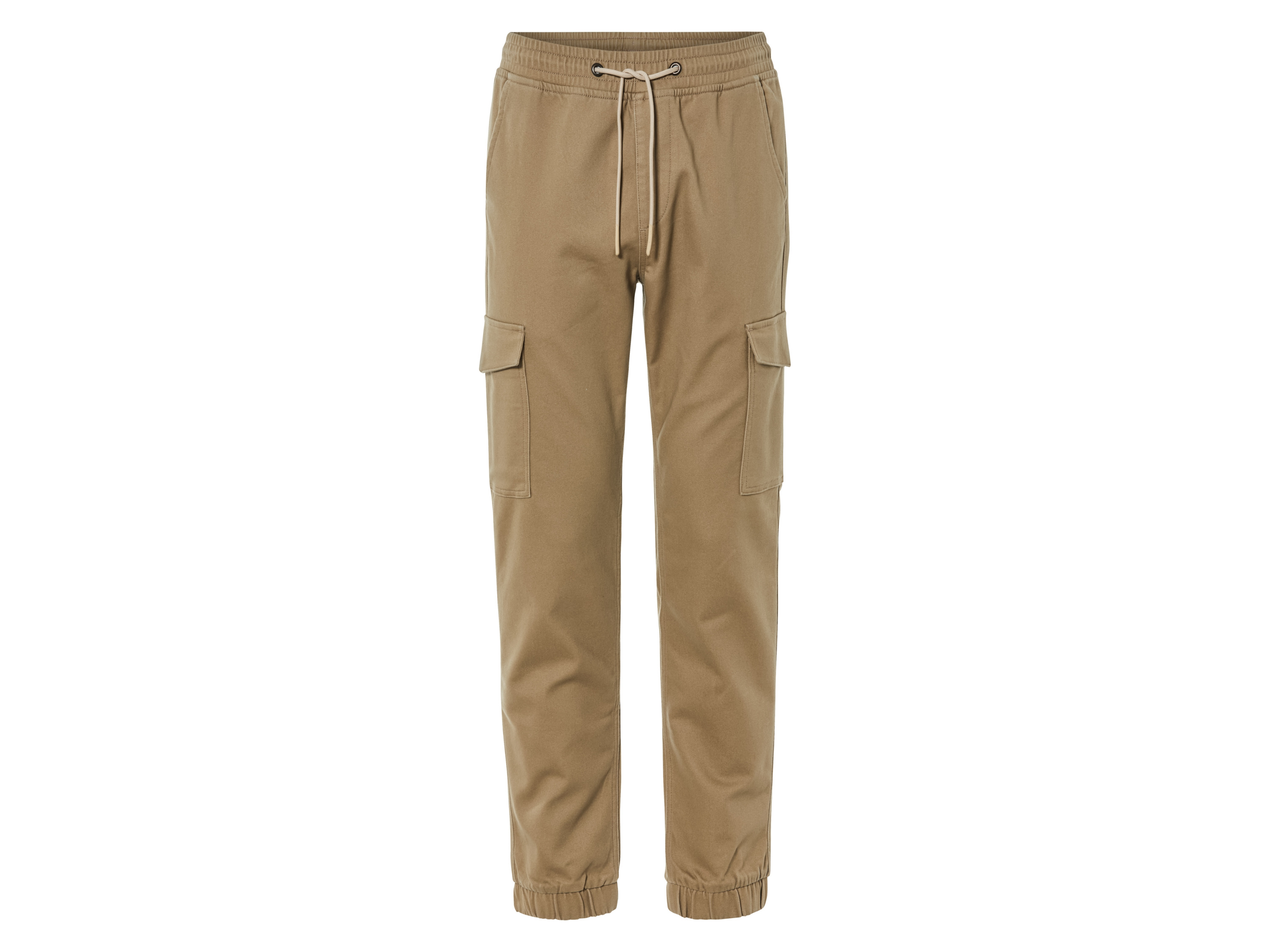 LIVERGY® Herren Cargo Joggers (Beige, XL (56/58))““ | Gummizugbund und Kordel Cargotaschen mit Druckknopf und Patte Normale Leibhöhe Optimale Passform durch das Elasthan Lycra® Beige: elastisches Bündchen am Beinabschluss Produktmerkmale tabletd Farbe: beige, schwarz Muster: – Detail: mit seitlichen Eingrifftaschen, Gesäßtaschen