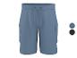 Blaue Cargo-Shorts für Herren mit Kordelzug in der Taille, mit Farbmustern.