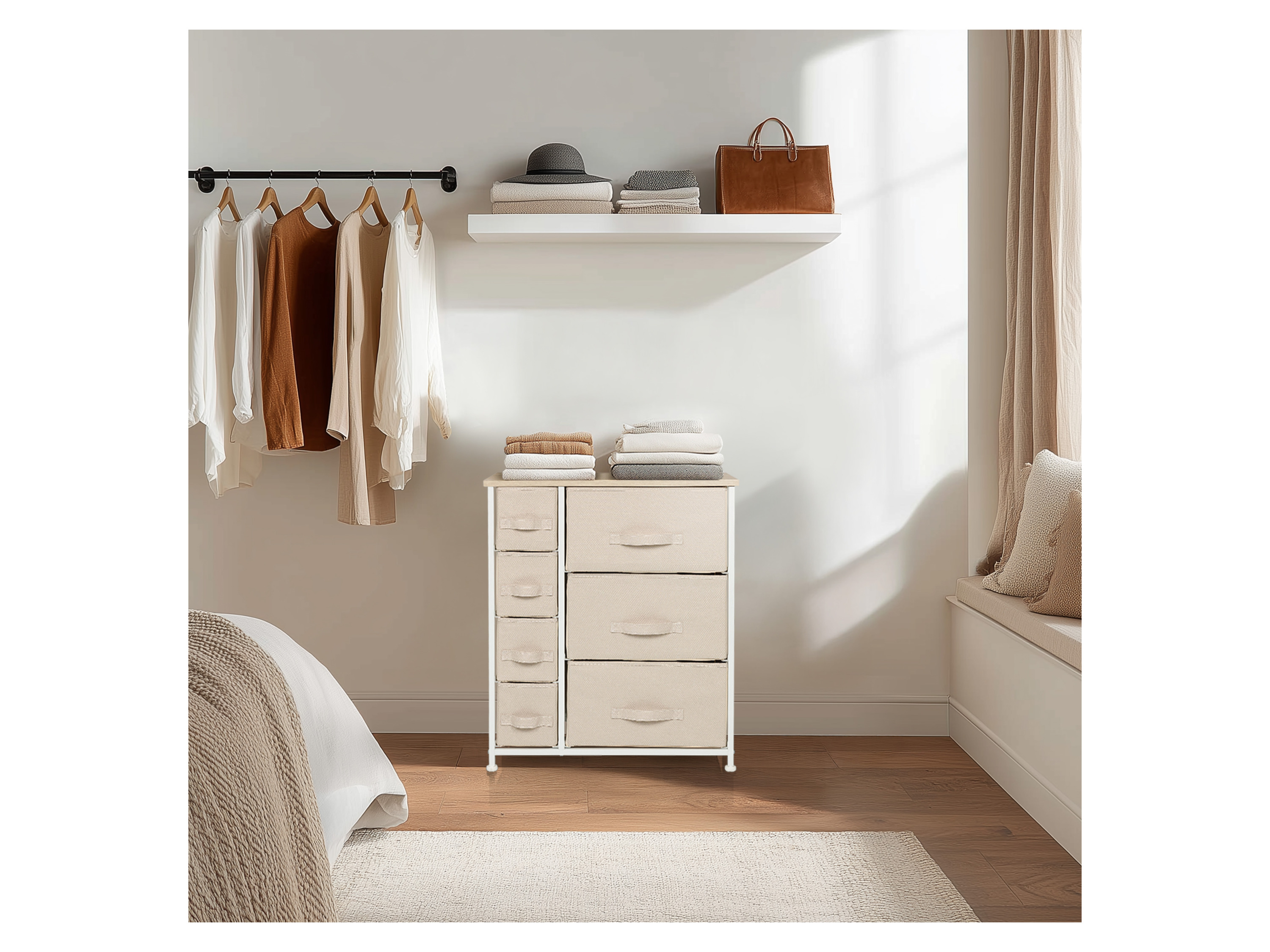 Thumbnail - hjh OFFICE Regal FOLDRESS (7 fächer, Beige)