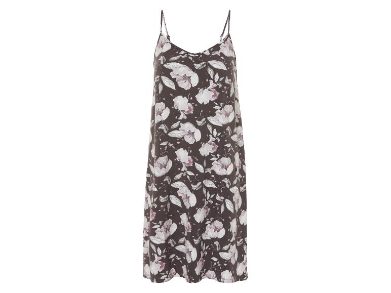 Langes Kleid mit dünnen Trägern, Blumenmuster