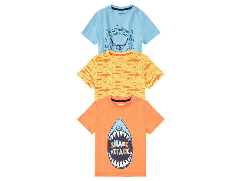 Gehe zu Vollbildansicht: lupilu® Kleinkinder Jungen T-Shirt, 3 Stück, aus reiner Baumwolle - Bild 10
