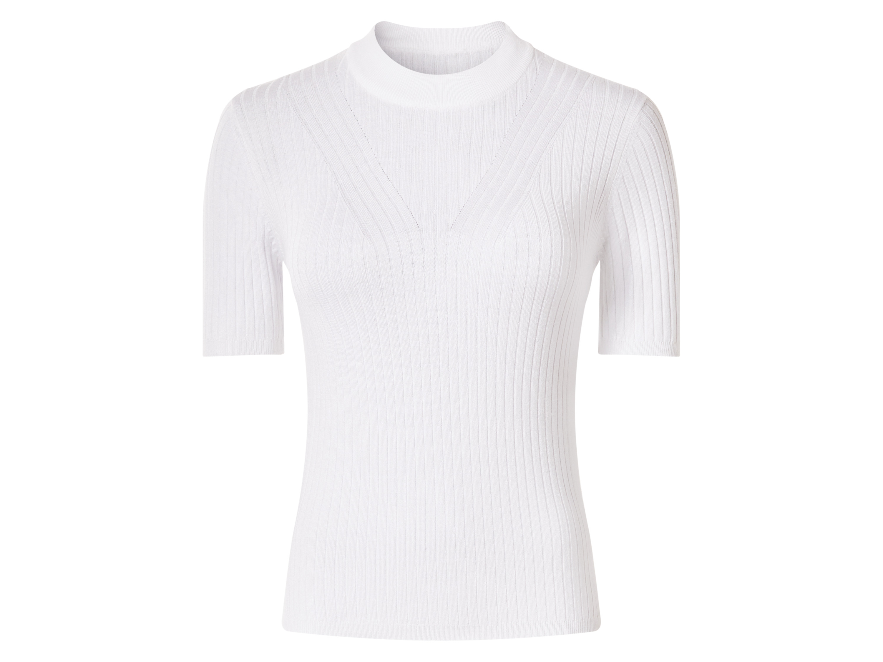 ESMARA® Damen Pullover Feinstrick halbarm (weiß, XS(32/34)) - Farbe: weiss