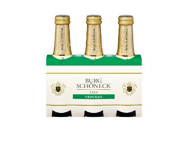 3 x 0,2-l-Flasche Sektpaket Burg Schöneck Sekt Miniatur trocken, Schaumwein