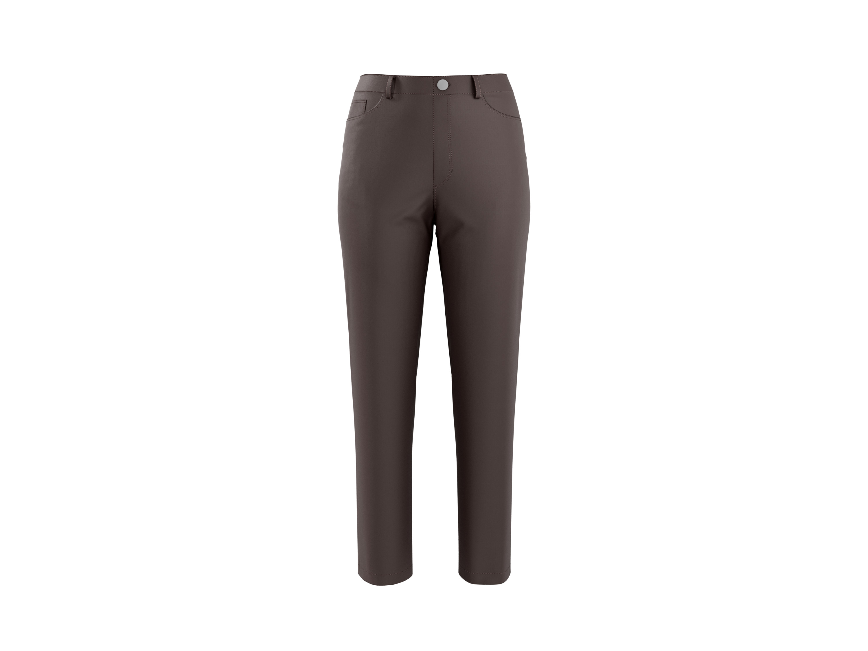 ESMARA® Damen Hose Slim Fit (Braun, 34)