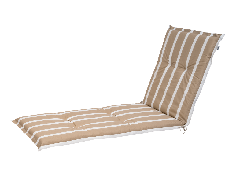 Gestreiftes Liegestuhlkissen.