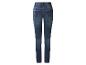 Dunkelblaue Damen-Skinny-Jeans mit Gesäßtaschen, Rückansicht