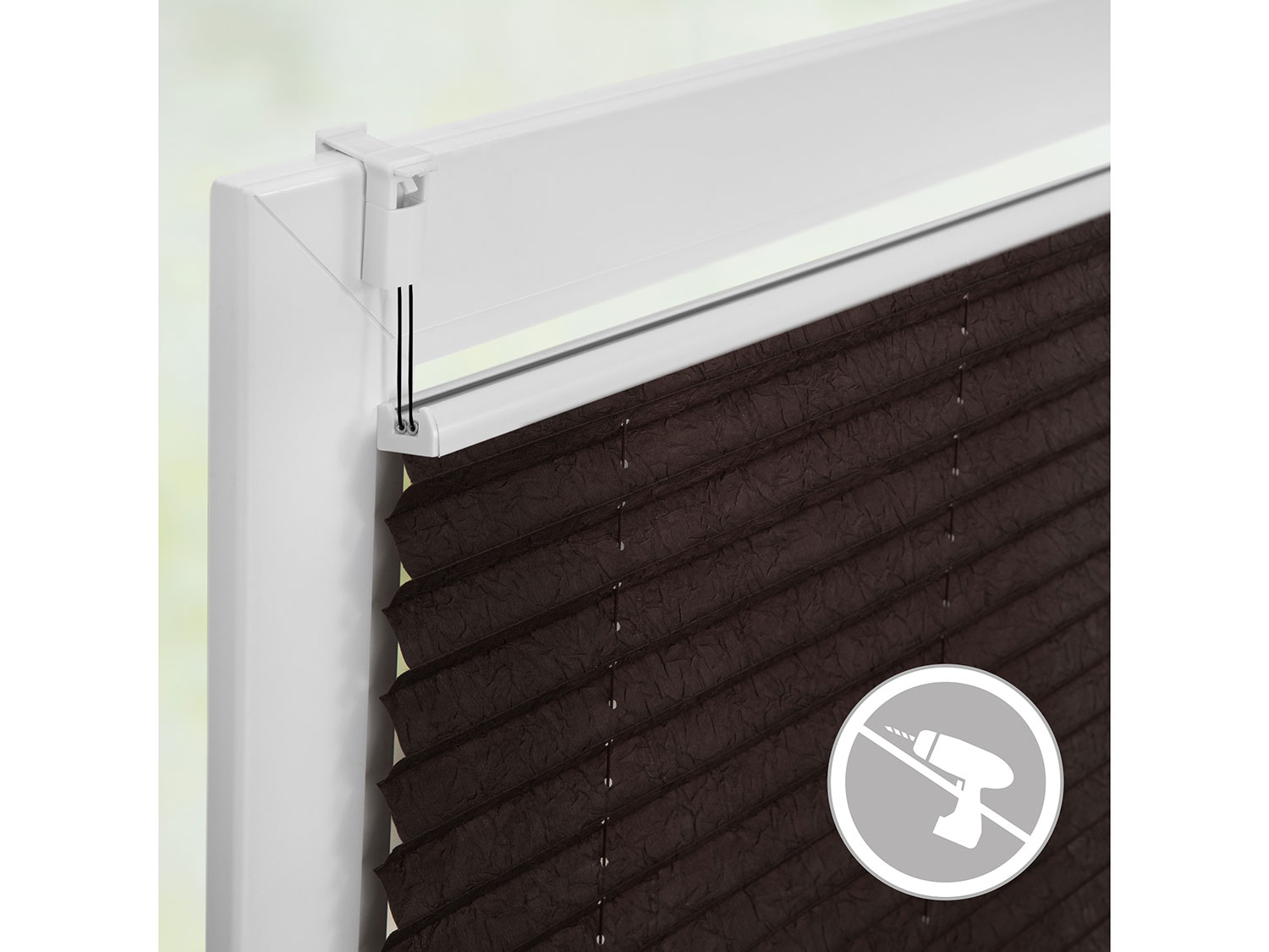 Thumbnail - Lichtblick Plissee Klemmfix, ohne (Braun, 50x130 cm)