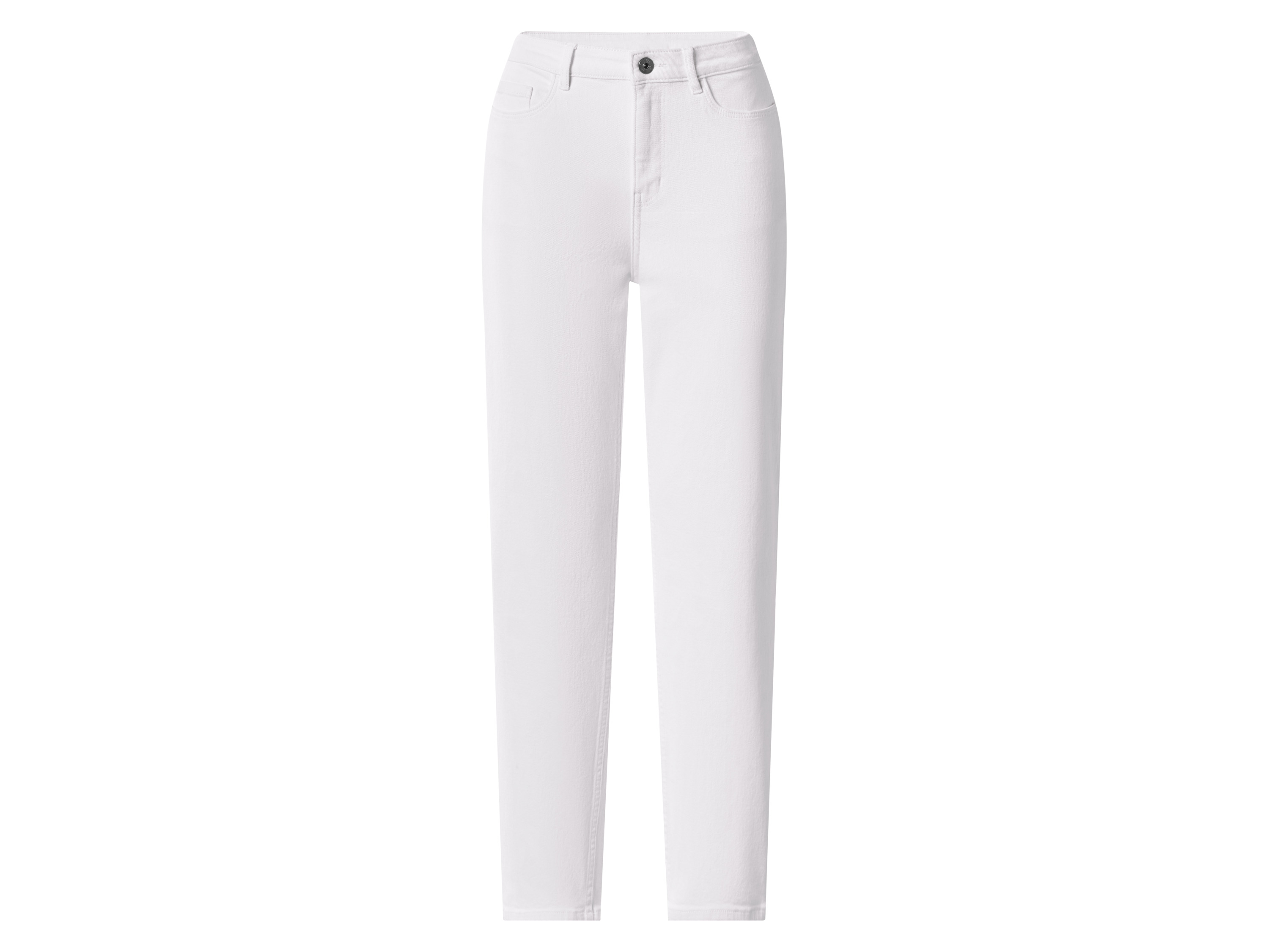ESMARA® Damen Jeans Straight Fit Ankle length (Weiß, 34)"" - Farbe: weiss