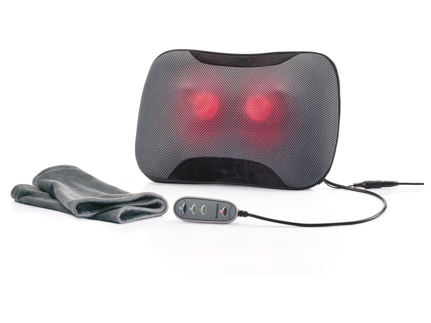 SILVERCREST® PERSONAL CARE Shiatsu Nacken- und Rückenmassagekissen SSNR 12 B3 (Rückenmassagekissen) | 04055332010681