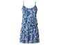 Damen-Jumpsuit mit blau-weißem Blattmuster
