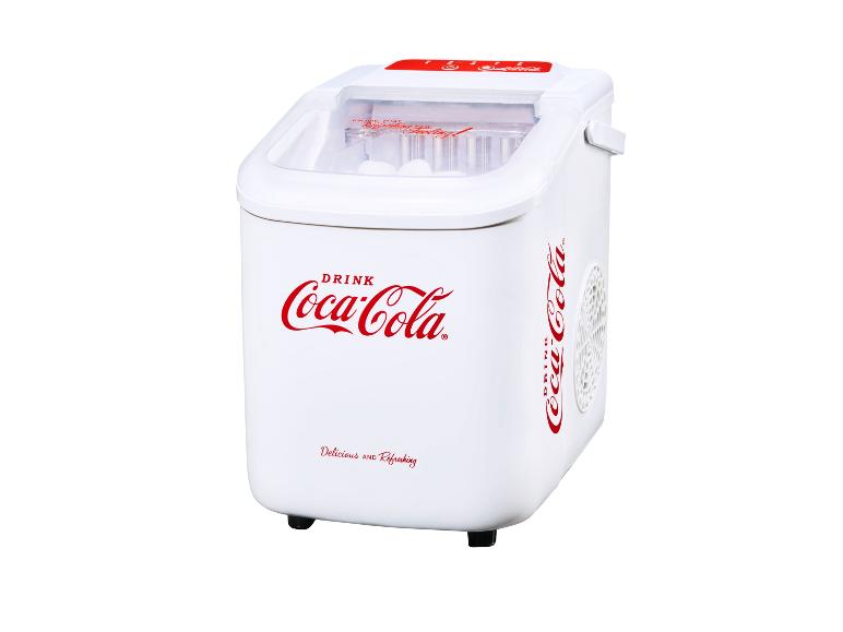 Ein weißer Coca-Cola Eismaschine zum Herstellen von Eis.