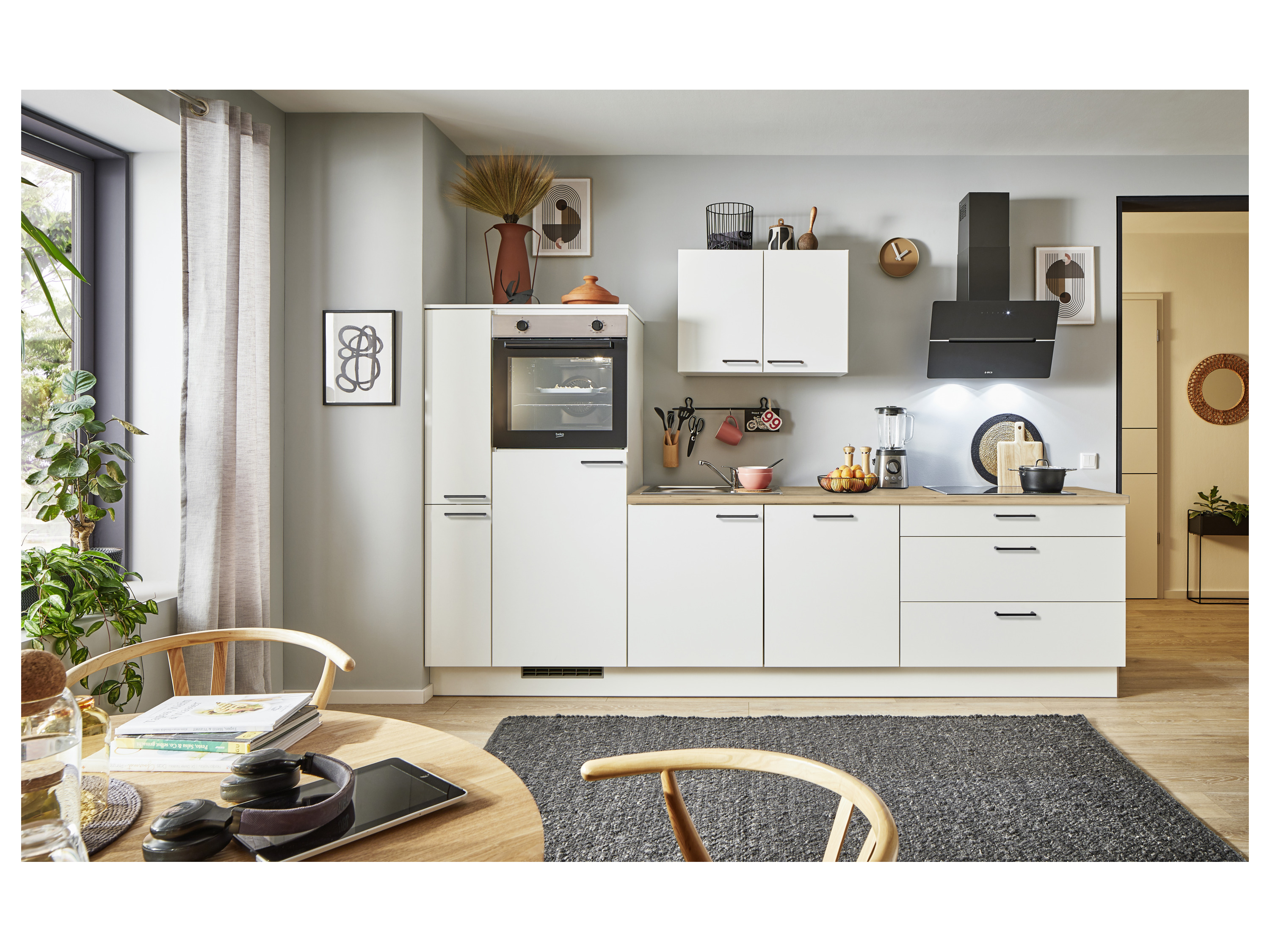 Thumbnail - pino Küchen Küchenzeile, 270/280 cm, mit Elektrogeräten (Anschlag links, Weiß, 280 cm)