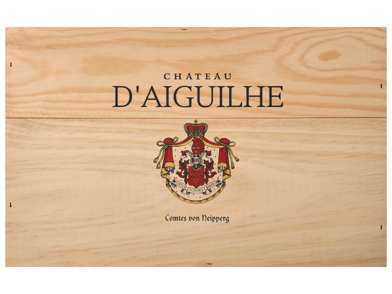 Gehe zu Vollbildansicht: 6 x 0,75-l-Flasche Château d'Aiguilhe Castillon Côtes de Bordeaux, Rotwein 2020 - Original-Holzkiste - Bild 4