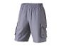 Graue Cargo-Shorts mit elastischem Bund und Seitentaschen