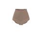 Beigefarbener nahtloser Slip mit hoher Taille
