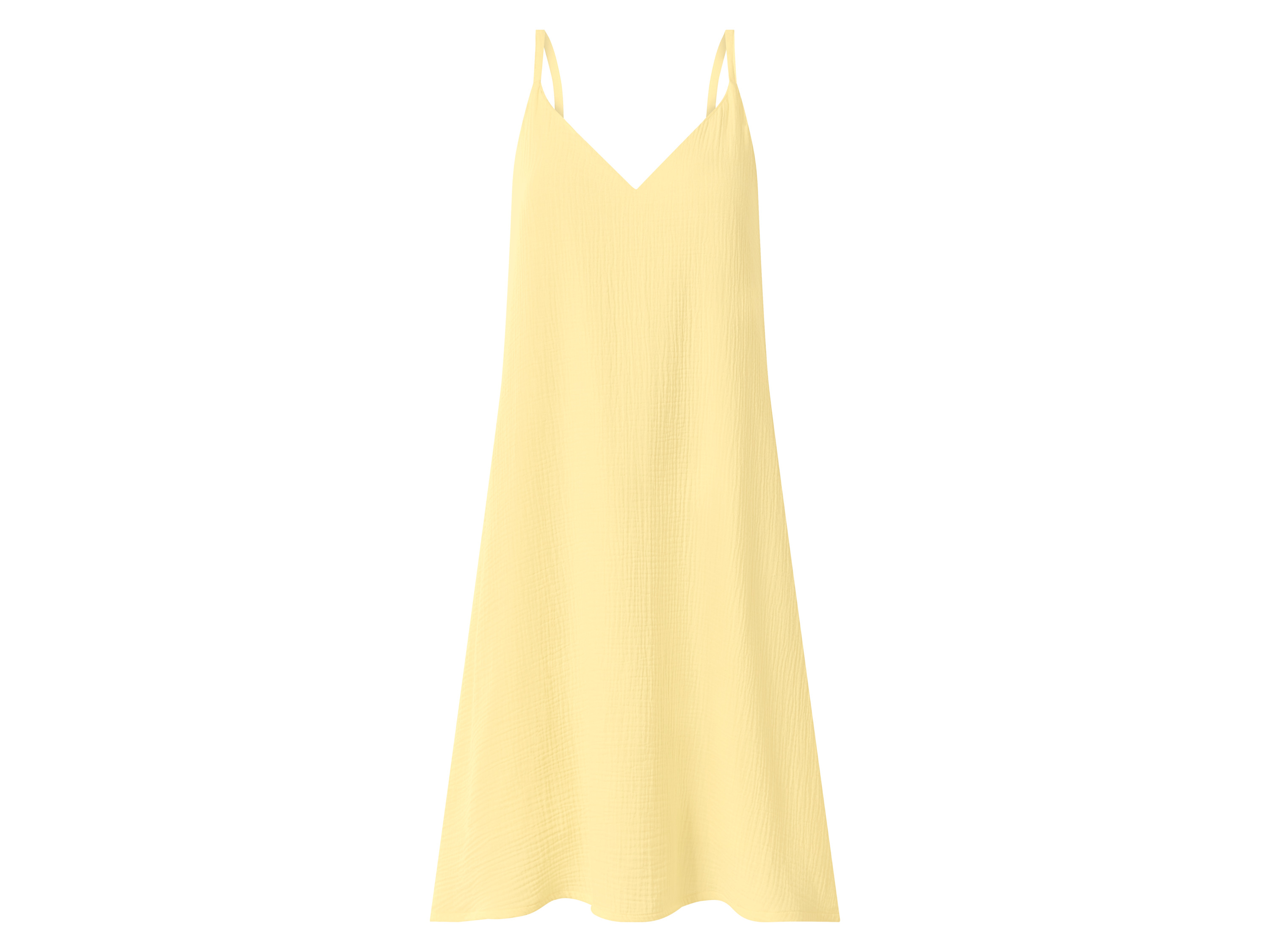 ESMARA® Damen Musselinkleid (Gelb, L(44/46))