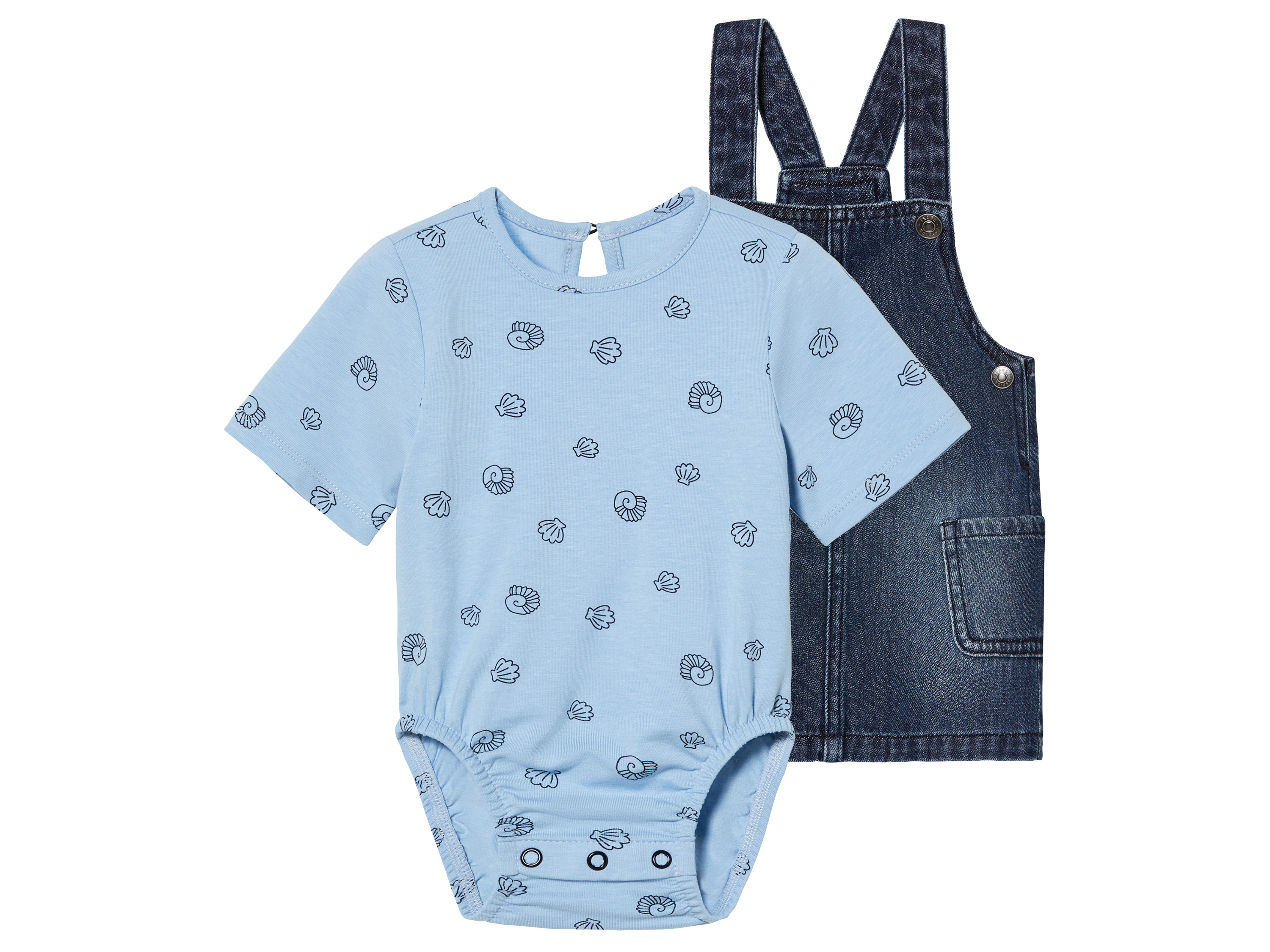lupilu® Baby Set, 2-teilig (92, dunkelblau/hellblau) | 04335633063457
