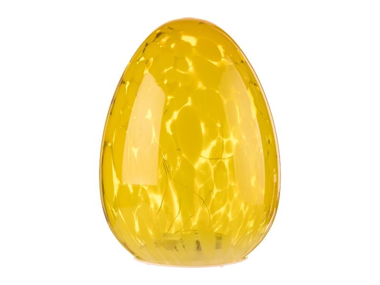 Gelbe eiförmige Dekorationslampe mit Muster