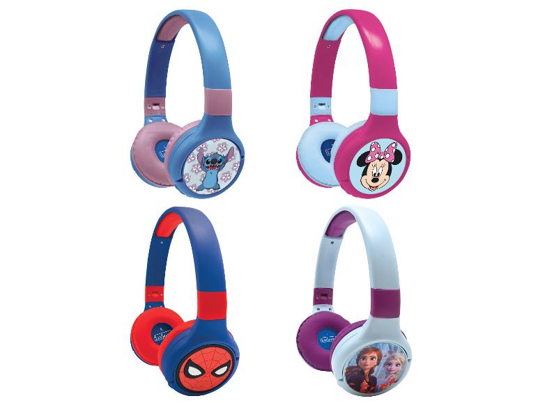 LEXIBOOK 2in1 Bluetooth Kopfhörer mit Disney- und Marvel-Motiven: Stitch, Minnie, Spiderman, Frozen.