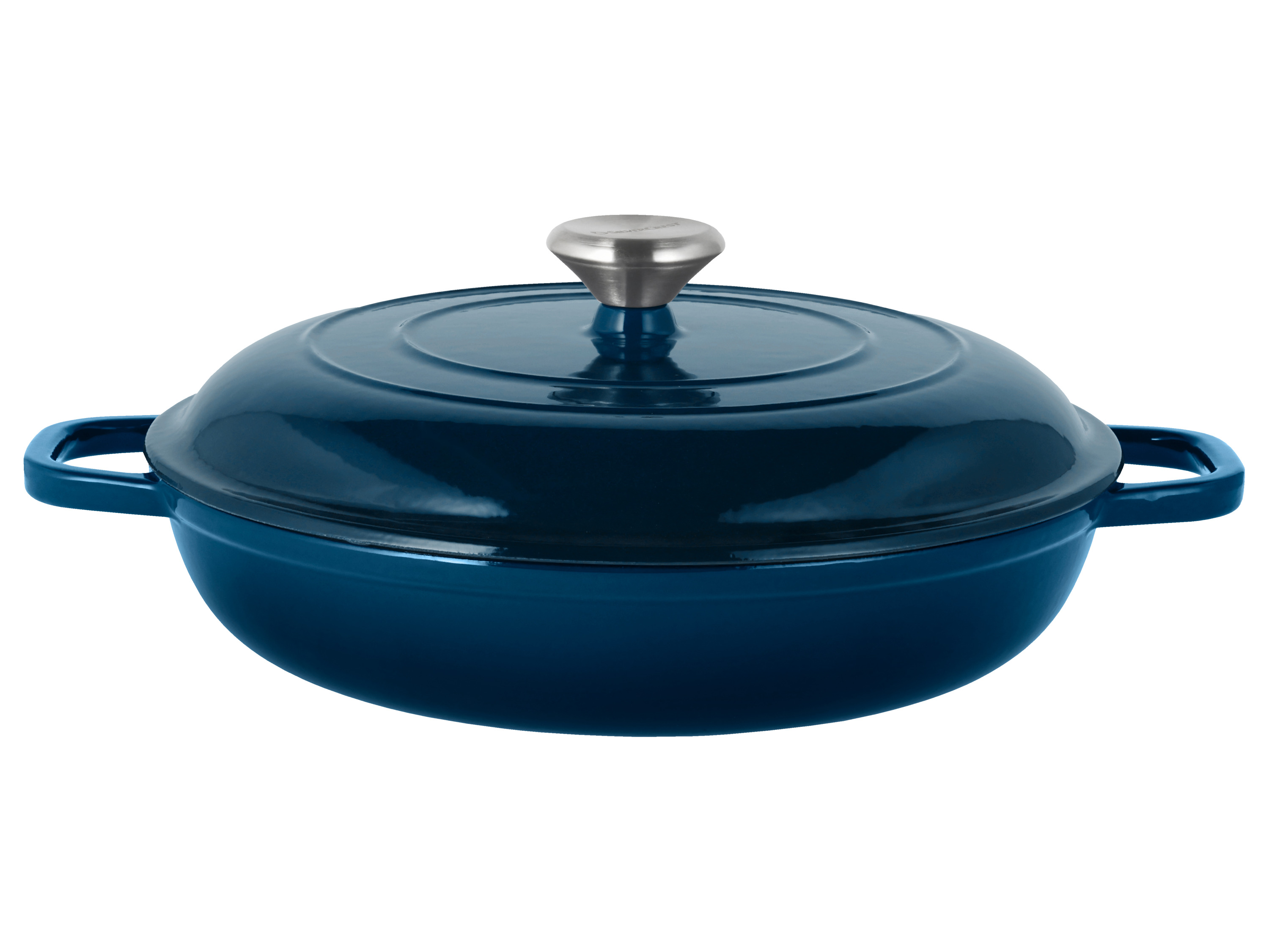 SILVERCREST® Premium-Gusseisenservierpfanne, Ø 30 cm (Dunkelblau)""