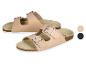 Esmara Damen-Zweiriemen-Sandalen in Hellbeige und Schwarz