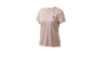 Damen-Sport-T-Shirt mit kurzen Ärmeln in Hautfarbe mit dezentem Muster