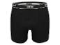 Schwarze Herren-Boxershorts mit einem weiß-schwarzen Gummibund.