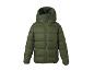 Grüne Steppjacke mit Kapuze und Reißverschluss